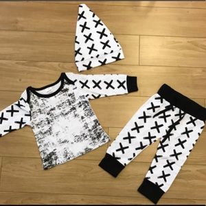 3pcs long sleeve and pants set
